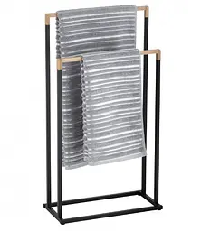 Вішалка для рушників Yoka Zola black bamboo P.ZOLA-2-BLK, Чорний матовий - мініатюра 6
