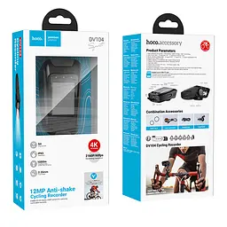 Відеореєстратор Hoco DV104 2-inch display for bike (4K) Black - мініатюра 2