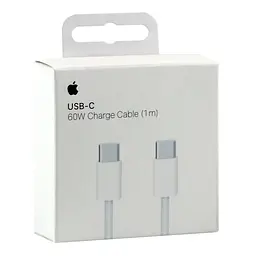 Кабель для заряджання Apple Type-C to Type-C 60W Білий - мініатюра 2
