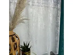 Жакардові мармурові штори бірюзового кольору 2шт. 150х270 з білим жакардовим тюлем 400х270, на тасьмі ALBO pbe0052582 - мініатюра 6