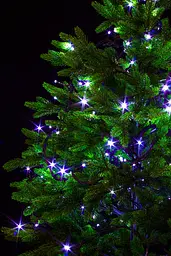 Гірлянда світлодіодна нитка на ялинку Біла 35м. 500 LED від мережі чорний провід - мініатюра 3