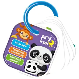 Дитячі навчальні картки на кільці Vladi Toys Кольори Тварини VT2000-01