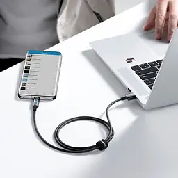 Кабель Baseus Explorer Series Auto Power-Off USB-A to USB-С 100w 2m Black (CATS000301) [152038] - мініатюра 6
