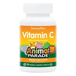 Вітаміни та мінерали NaturesPlus Animal Parade Vitamin C 90 жувальних таблеток Апельсин