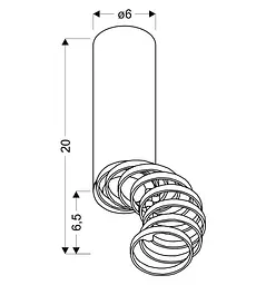 Точковий світильник Candellux 2282725 TUBA - мініатюра 4