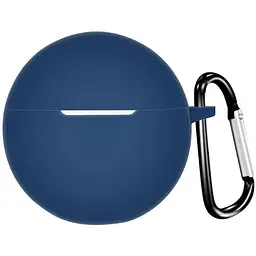 Чохол-накладка DK для Oppo Enco Buds 2 W14 Silicone Candy Friendly з карабіном (016044) (dark blue)