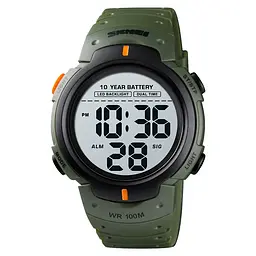 Чоловічий наручний спортивний годинник Skmei 1560 (Оливковий) - мініатюра 3