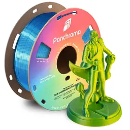 Пластик для 3D-принтера Polymaker PLA PANCHROMA DUAL SILK 1,75mm 1kg Yellow-Blue (CA03026) - мініатюра 2