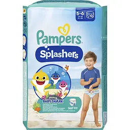 Трусики для плавання Pampers Splashers Розмір 5-6 (14+ кг) 10 шт. - мініатюра 2