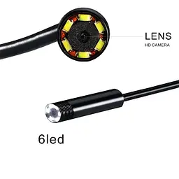 USB ендоскоп для смартфона і ноутбука HD 480P Kerui 552S, 2 метра, 5.5 мм, м'який кабель (100345) - мініатюра 5