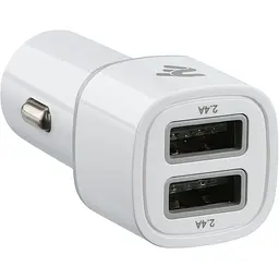 Автомобільний зарядний пристрій 2E Dual USB Car Charger 2.4A&2.4A White - мініатюра 2