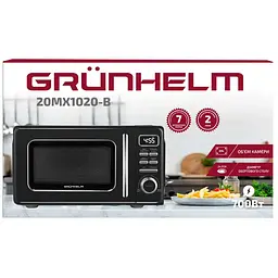 Мікрохвильова піч Grunhelm 20MX1020-B 700 Вт 20 л чорна (146642) - мініатюра 3