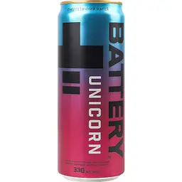 Упаковка енергетичного напою Battery Unicorn 7.92 л (0.33 л x 24 шт.) з/б - мініатюра 3