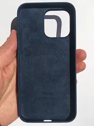 Оригінальний силіконовий чохол для iPhone 15 Pro Max Apple Silicone Case with MagSafe Storm Blue MT1P3ZM/A - мініатюра 8