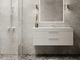 Умивальник Miraggio FLY 1200 (0000669) Miramarble, Глянцевий, Підвісний/Врізний, Білий - мініатюра 8