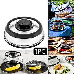 Вакуумна кришка для тарілки миски сковорідки 25 см UKC Vacuum Food Sealer чорний - мініатюра 4