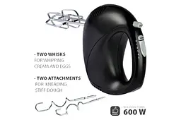 Міксер ручний занурювальний кухонний Maestro MR-500 600Вт чорний - мініатюра 2