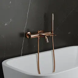 Змішувач для ванни Rea Lungo Diamond настінний copper REA-B0980 - мініатюра 4
