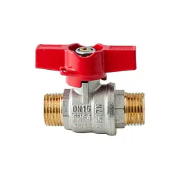 Кран кульовий Шшм Koer Extreme KE.219-15 - 1/2" Mm ручка "метелик" червона KR5762 - мініатюра 5
