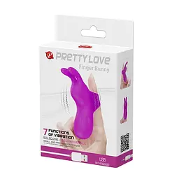 Вібратор на палець Pretty Love Finger Bunny 9.4 см фіолетовий - мініатюра 8