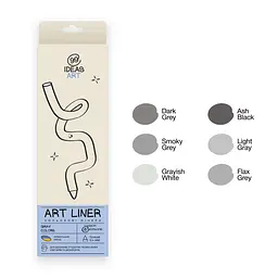 Набір кольорових лінерів, 6 кольорів, 6 set Gray colors, IDEA10-AL6GRAY, 99IDEAS