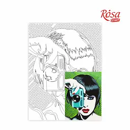 Полотно на картоні з контуром Rosa Start Paparazzi 30×40 бавовна акрил