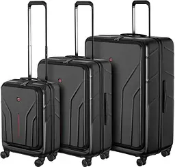 Набір валіз Amplix Hardside полікарбонат (S+M+L) TSA 4 колеса EXP чорний Wenger sum0027665
