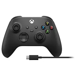Геймпад Microsoft Xbox Series X/S Wireless Controller Carbon Black + USB Cable (XOA-0010 1V8-00002) - мініатюра 3