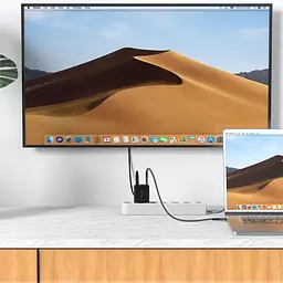 МЗП Acefast A17 PD65W GaN (1USB-A/1C/1HDMI) + кабель Type-C to Type-C Black - мініатюра 4