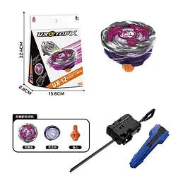 Гра запускалка "Beyblade/Бейблейд" UX-12B, металева накладка, в коробці (6990222245706) - мініатюра 2
