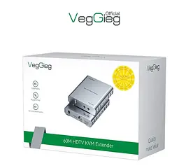 Подовжувач HDMI сигналу через UTP-кабель VEGGIEG VHD010 Extender KVM 60m - мініатюра 5