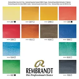 Набір акварельних фарб Rembrandt 12 кол кювет (8712079441463) - мініатюра 10