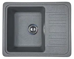 Кухонна мийка Adamant SMALL сіра 570x455x180 мм, з крилом 57 см - мініатюра 1