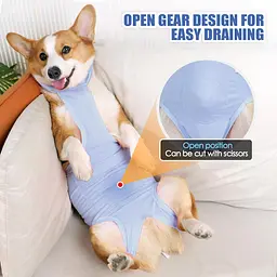 Дихаюча попона для собак Derby Breathable Pet Recovery Suit, Blue, M - мініатюра 4