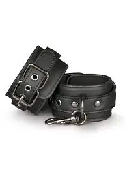 Наручники EasyToys Black Leather Handcuffs (чорний)