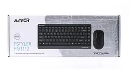 Комплект бездротовий A4tech Fstyler FG1112, Black, клавіатура+міша - мініатюра 4