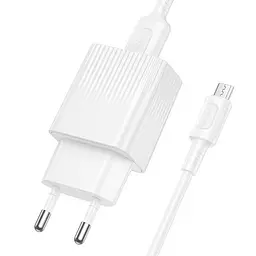 МЗП Borofone BAS71A Source 10.5W (1USB-A) + кабель USB to MicroUSB White - мініатюра 3
