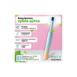 Електрична зубна щітка Enchen Mint5 Sonik Blue (MINT5-B) - мініатюра 2
