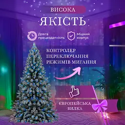 Гірлянда-штора GarlandoPro світлодіодна 240 LED розмір 2x2 м, мультиколор (ZWM2240LEDML) - мініатюра 2