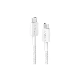 Дата кабель USB-C to USB-C 1.8m 322 White Anker (A81F6H21)