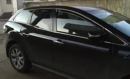 Дефлектори вікон вітровики для Mazda CX-7 2006-2009 5дв Хром молдинг