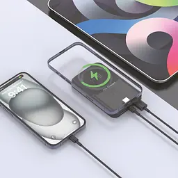 Повербанк з бездротовою зарядкою 10000mAh Titanium MA02 22.5W Black (TPB-MA02-B) - мініатюра 8