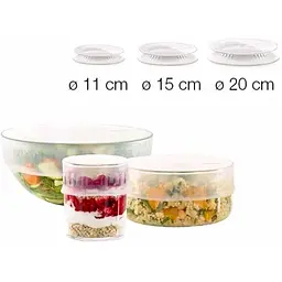 Набір кришок силіконових Lekue Reusable Flexible Lids 11, 15, 20 см (881985) - мініатюра 3