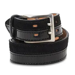 Чоловічий джинсовий ремінь Tony Perotti 5012 nero (90338) Чорний - мініатюра 9