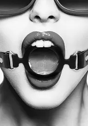 Кляп Ouch! Silicone Ring Gag, 4 см (чорний) - мініатюра 8