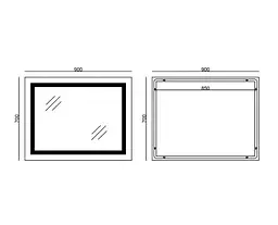 Дзеркало Mixxus Light MR01-90x70 (годинник, LED-підсвічування, антизапотівання) (MI5999) - мініатюра 11