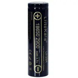 Акумулятор 18650 2900mAh Li-Ion, (2850-2950mah), 3.7V (2.75-4.2V), Blac Liitokala (Lii-29A)