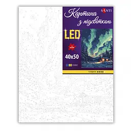Картина за номерами Santi Північне сяйво 40х50 см LED підсвітка (956655) - мініатюра 2