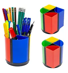 Склянка для ручок COLOR-IT 468 пластикова 10х10х11 см - мініатюра 3