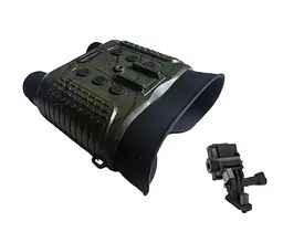 Прилад (бінокуляр) нічного бачення NV8160 (до 400м) з кріпленням на голову та шолом (Камуфляж)